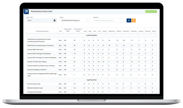 screenshot of TECH EHS Software